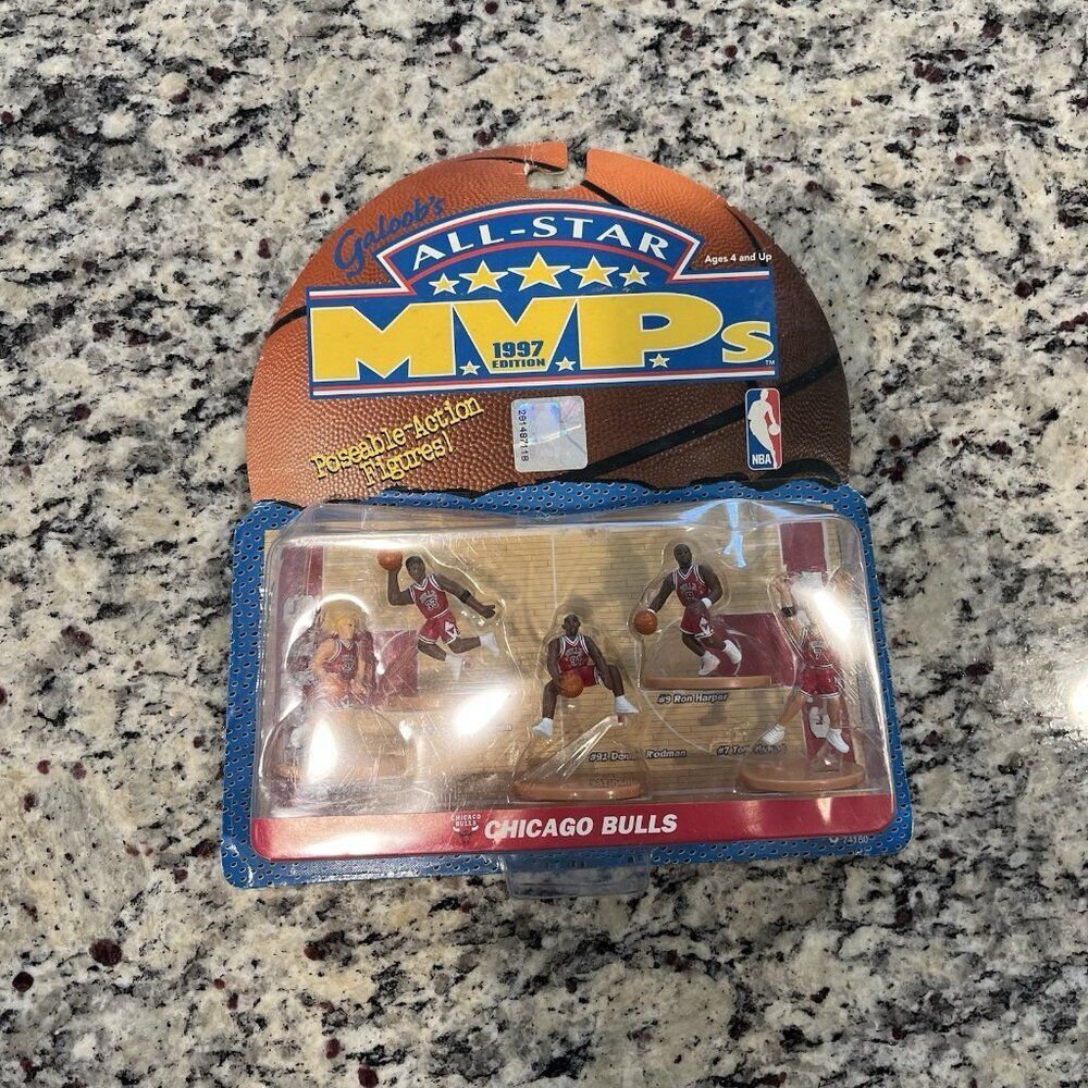 Brand New Galoobs All Star MVP’s Chicago Bulls 1997 Action Figures Rodman Pippen
